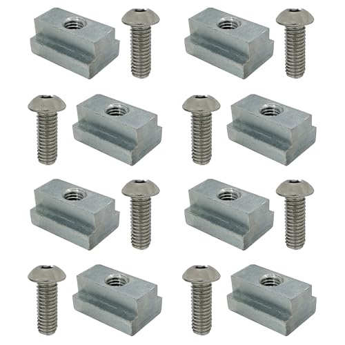 Truck Bed Deck Rail T Slot Nut Screw Kit Compatible with Toyota Tacoma & Tundra (8 Pack) 8 Pack