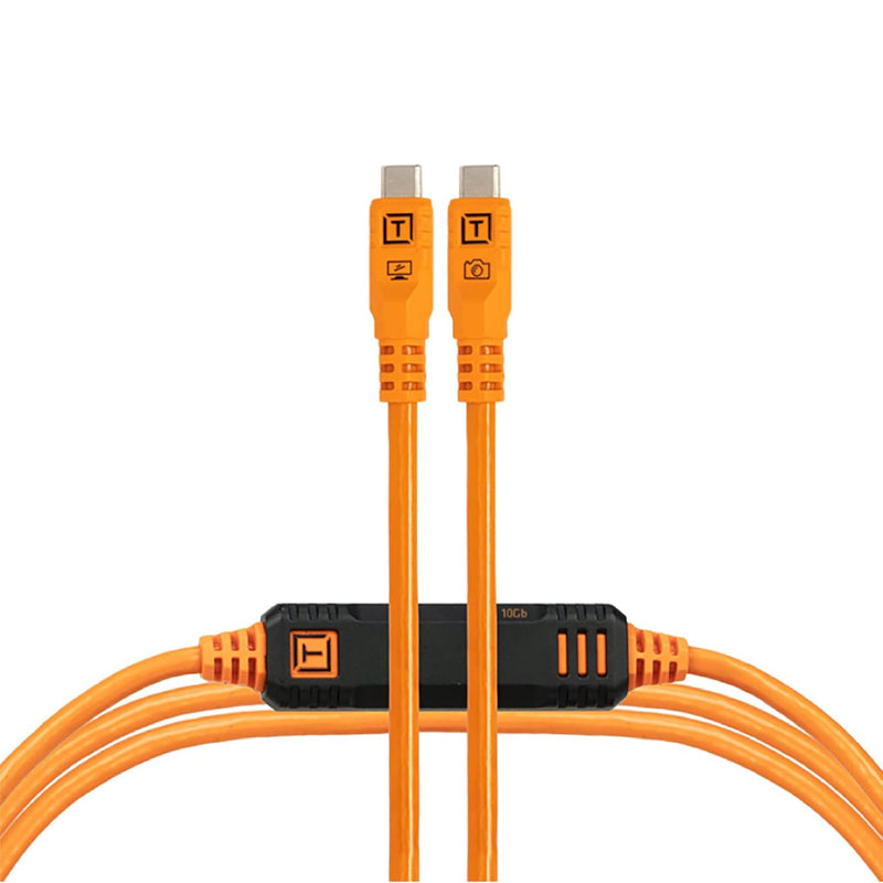 TetherPro Optima 10Gbps Gen 2 USB-C, 15' (4.6m), Straight to Straight, High-Visibility Orange 15' (4.6m)