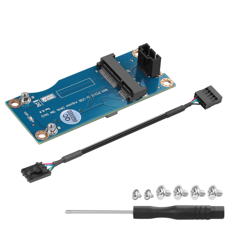 GINTOOYUN Mini PCI-E WWAN/LTE Card to Motherboard USB 9-pin Adapter Mini PCIE 3G/4G Network Card to Motherboard USB 9-pin Test Converter with SIM Slot for WWAN/LTE Cards(Horizontal) (Vertical) Vertical
