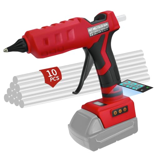 Cordless Hot Glue Gun for Milwaukee 18V Battery, 100W Wireless Glue Gun