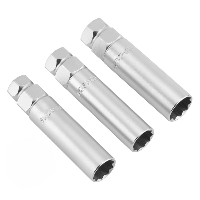 CASOMAN 3-Piece 10 Spline Lug Nut Key Set, Wheel Lock Removal Tool Kit for Easy Removing and Installing Aftermarket & Factory Wheel Tire Lug Nuts, CR-V Steel 3-Piece Set
