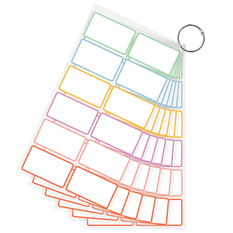 PPB Dry Erase Labels Sticky Notes for Containers, Reusable Waterproof Removable Stickers for Storage Bins, Freezer, Kitchen, Classroom, Whiteboard, All Purpose Use (1.2”x 2”, Multicolor, 60 Dots) 1.2" x 2" (60 labels)
