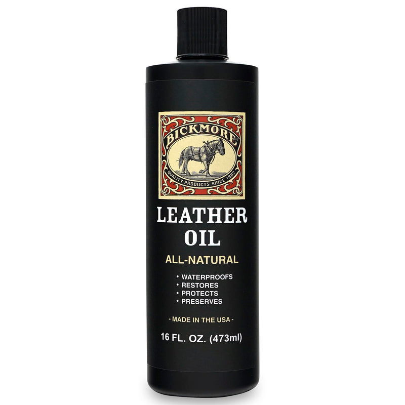 Bickmore Leather Oil Leather Conditioner 16oz | Waterproofs, Protects, and Restores Boots, Jackets, Auto, Furniture, and All Leather Goods | Made in The USA 16 oz
