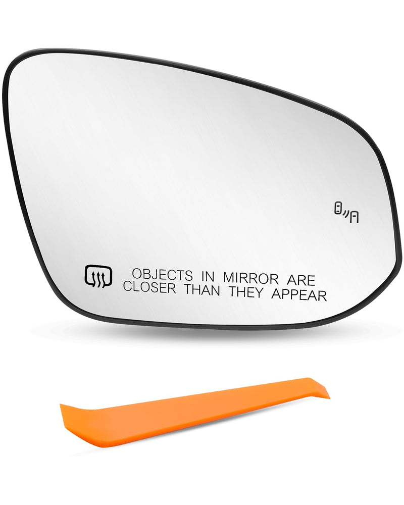 Passenger Right Side Mirror Glass with Heat Blind Spot Fit for Toyota Highlander 2020-2024, Car Rearview Mirror Glass with Rear Holder
