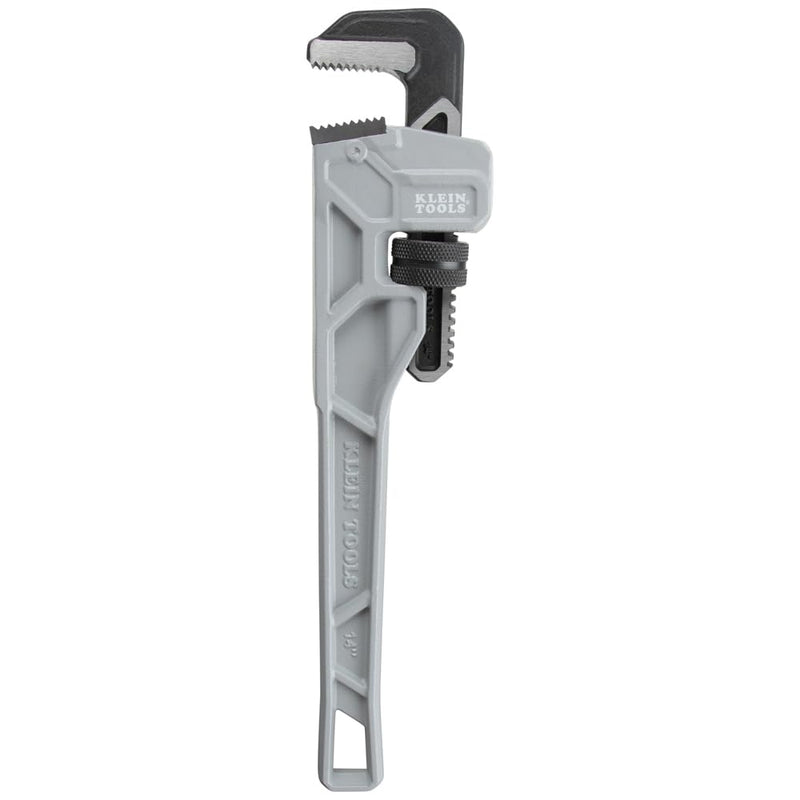 Klein Tools 68224 14-Inch Cast Aluminum Pipe Wrench, Heavy Duty Adjustable Plumbing Wrench with I-Beam Handle, 2-Inch Jaw Capacity