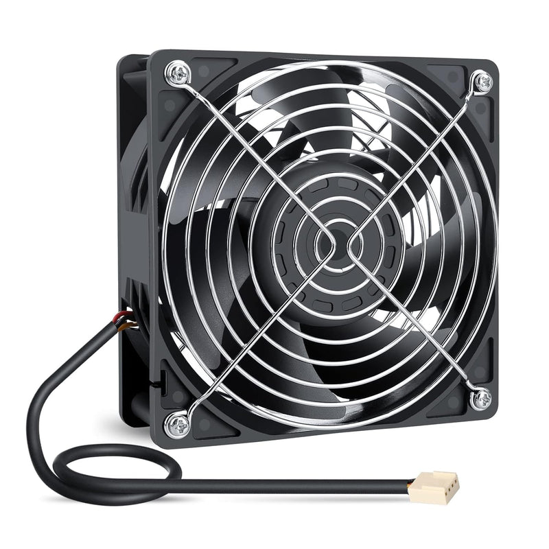 High CFM Computer Fan, KEYFANCLUB 12V 4-PIN PWM Register Booster Fan 120mm x 38mm for Mining Machine RV Fridge Server Cabinets CPU GPU Cooling