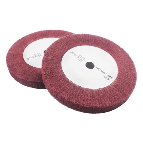 2 Pcs 8'' Non-Woven Polishing Wheels 320 Grit
