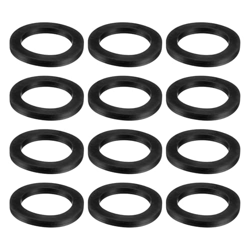 uxcell 12Pcs Nitrile Rubber Flat Washer DN20 2-19/32" OD x 2" ID x 1/4" T 2" x 2 19/32" x 1/4"
