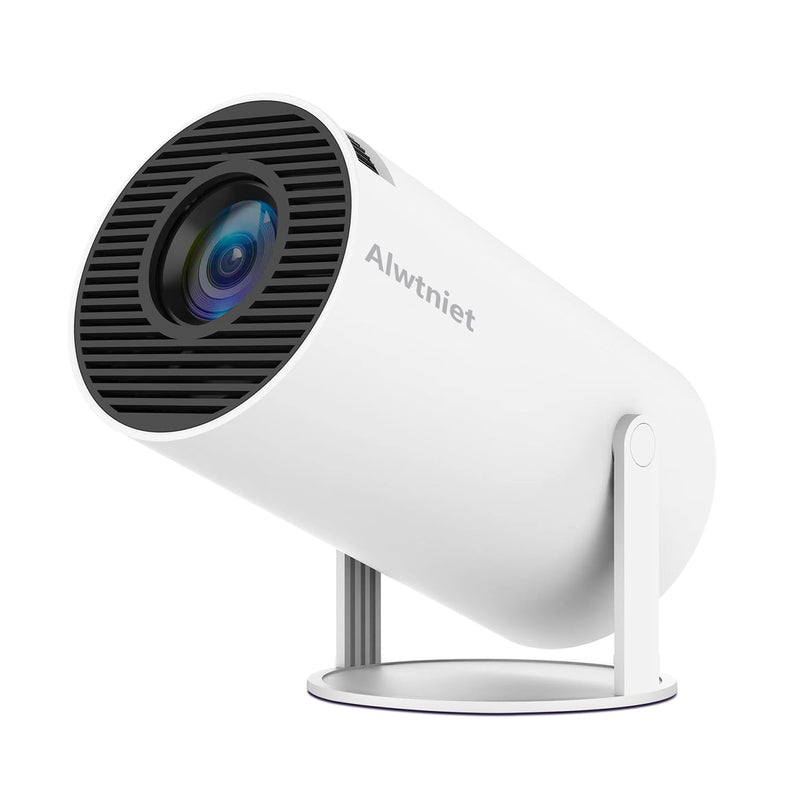 HY300PRO Mini Projector with Wifi and Bluetooth, 4K Support 200ANSI Smart Portable Projector, Auto Keystone, 180 Degree Rotation, Android 11 for Outdoor, Bedroom, Movie, game & business Manual Focus