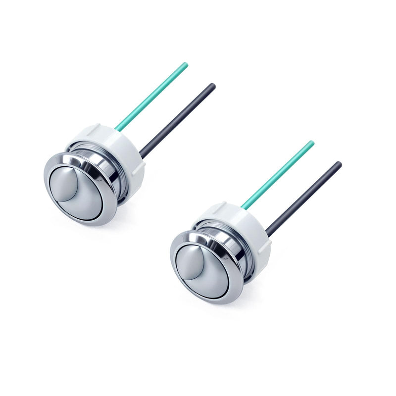Dual Flushing Toilet Push Button Spare Parts, Top Toilet Button Replacement, Compatible with Geberit & Kohler, Satin Chrome, 1.5inch (38mm) Hole, Toilet Tank Lid (2-Pack) 38mm 2-pack