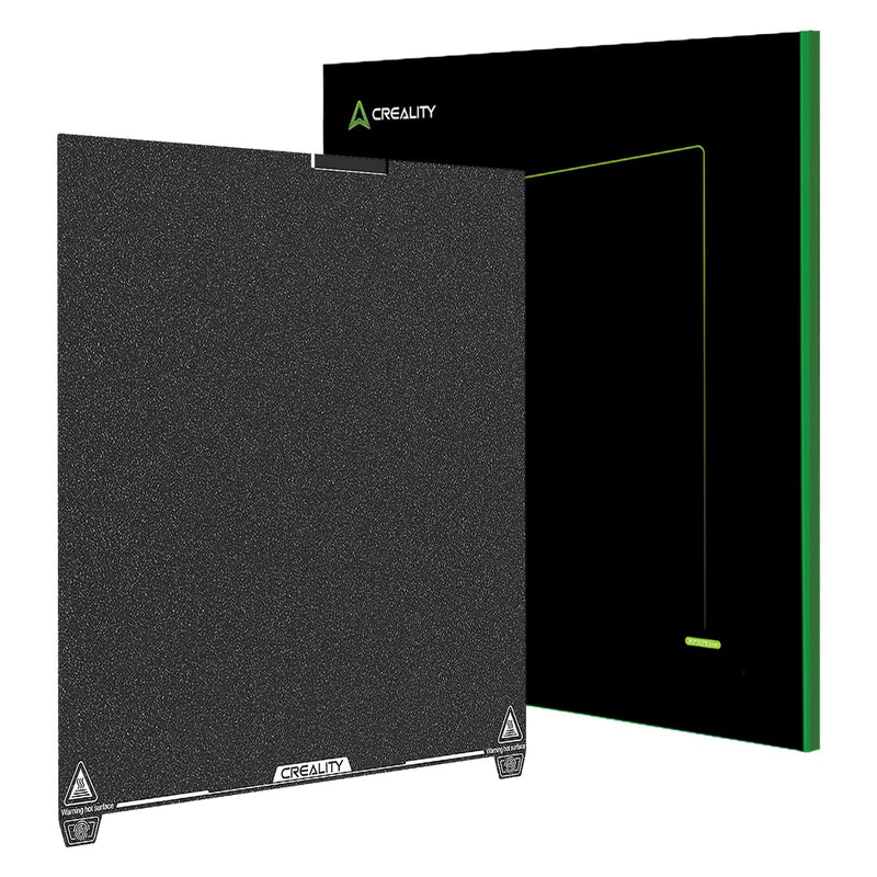 Creality Official K2 Plus Build Plate, 370x370mm Textured PEI Sheet Magnetic Flexible Removable Spring Steel Printing Plate 3D Printer Bed Plate (Without Magnetic Base) Textured Black