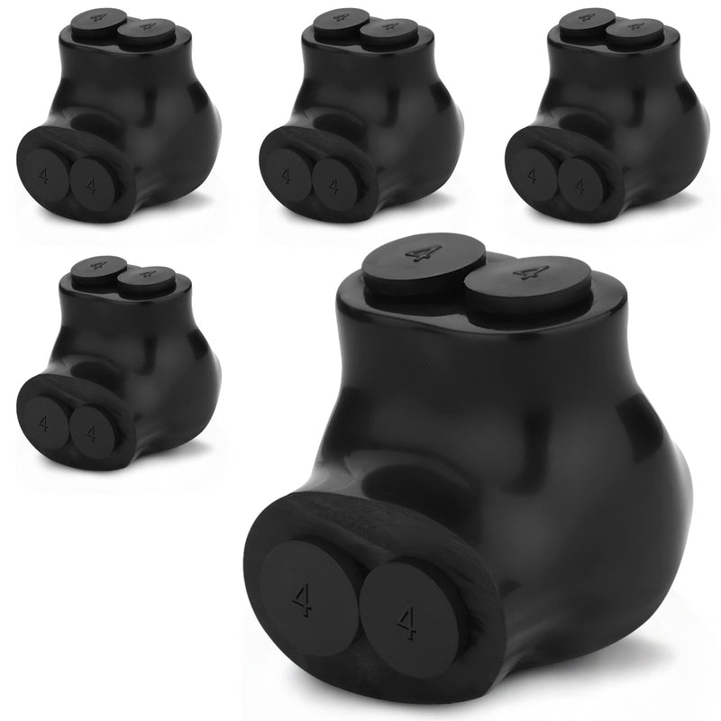 2-Port Insulated Multi-Tap Connector 4-14 AWG Aluminum-to-Copper Single-Side Entry Aluminum Wire Connectors 5/32" Slotted Allen Hex (5 Pack) 5PCS 2 port 4-14 AWG