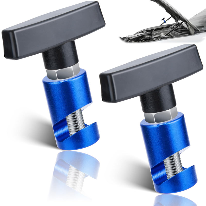 2 PCS Car Hood Prop Struts Clamp, Hood Strut Clamp, Car Lift Support Retaining Clip, 0.43 Inch Hood Lift Support Clip for Car, Automotive Tools for Tailgate Hatch Car Trunk (Blue) 2 Pcs Blue