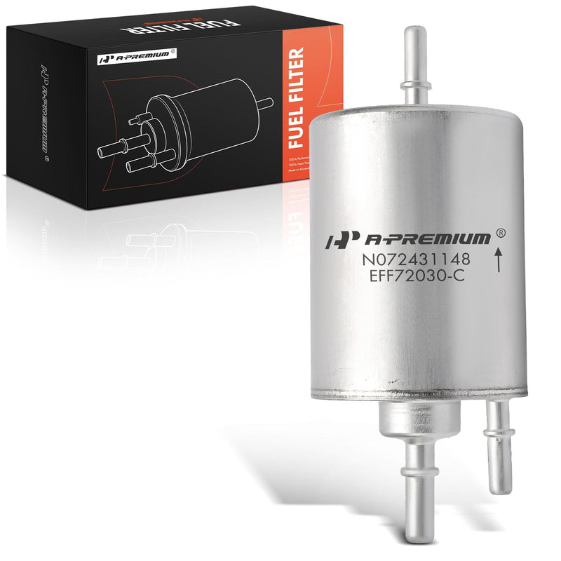 A-Premium Fuel Filter Compatible with Audi A4 2005-2007, A4 Quattro 2005 2007 2009, A6 2008-2011, A6 Quattro 2007-2009 2010, A8 Quattro 2009, R8 2009-2012, RS4, S6, S8, 1.8L 2.0L 3.2L 4.2L 5.2L