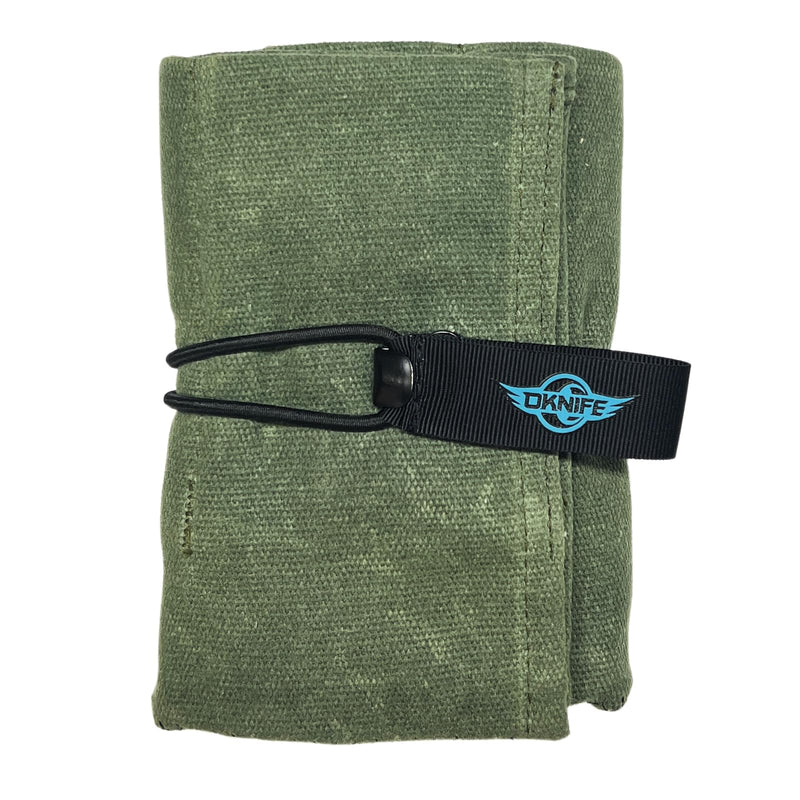 OKNIFE Exploit Mini Tactical EDC Pouch, Multifunctional Flashlight Knife Bag, Tool Roll Display Storage Bag with 6 Slots for Olight Flashlights and Tools (ODG)