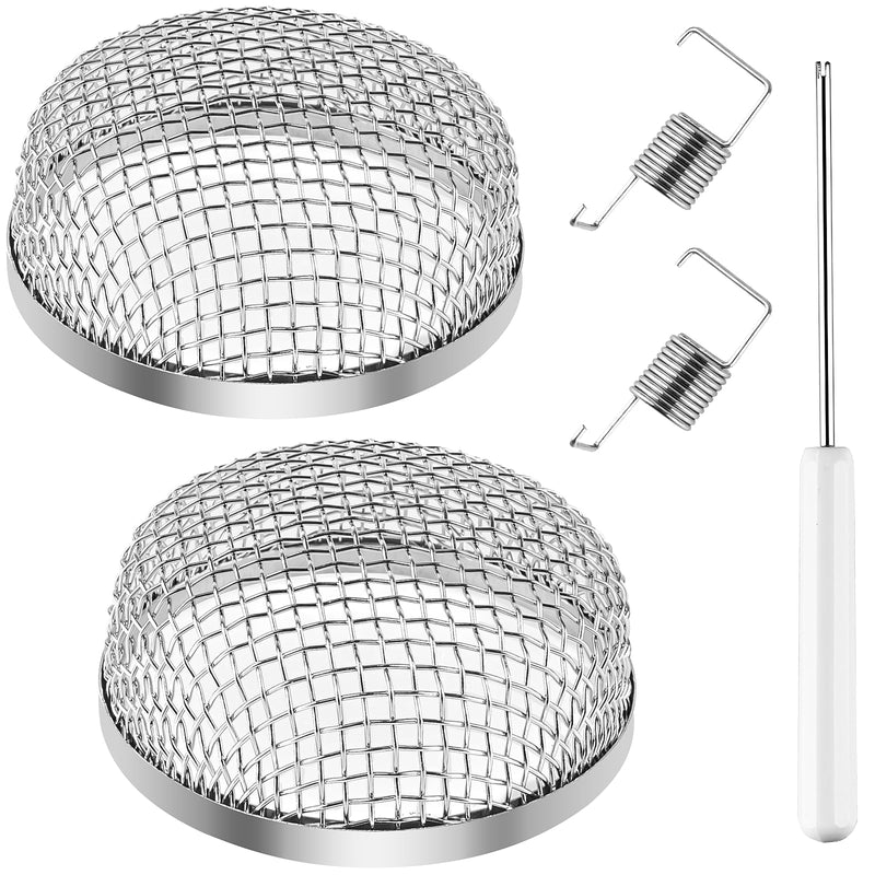 2PCS RV Furnace Vent Screen with Premium Stainless Steel, RV Heater Vent Cover with Installation Tool