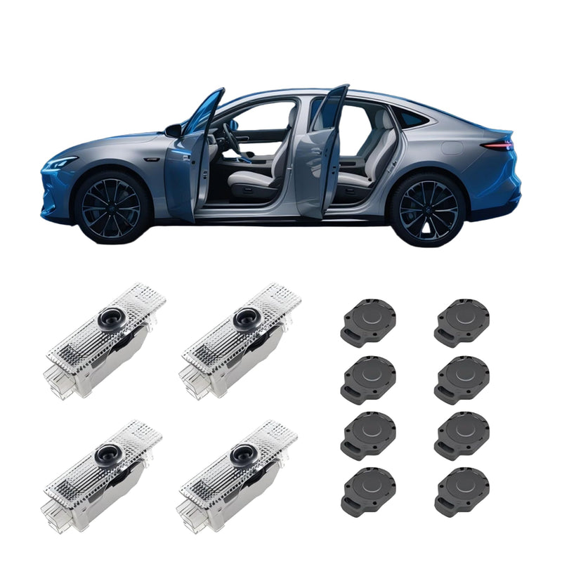 Never Fade LED Car Door Light Door Light Logo Welcome Logo Lights Accessories Compatible with 1/3/4/5/6/7/x1/x2/x3/x4/x5/x6/x7/M/328i/28i/530i/528i/e92(4PCS) 4PCS