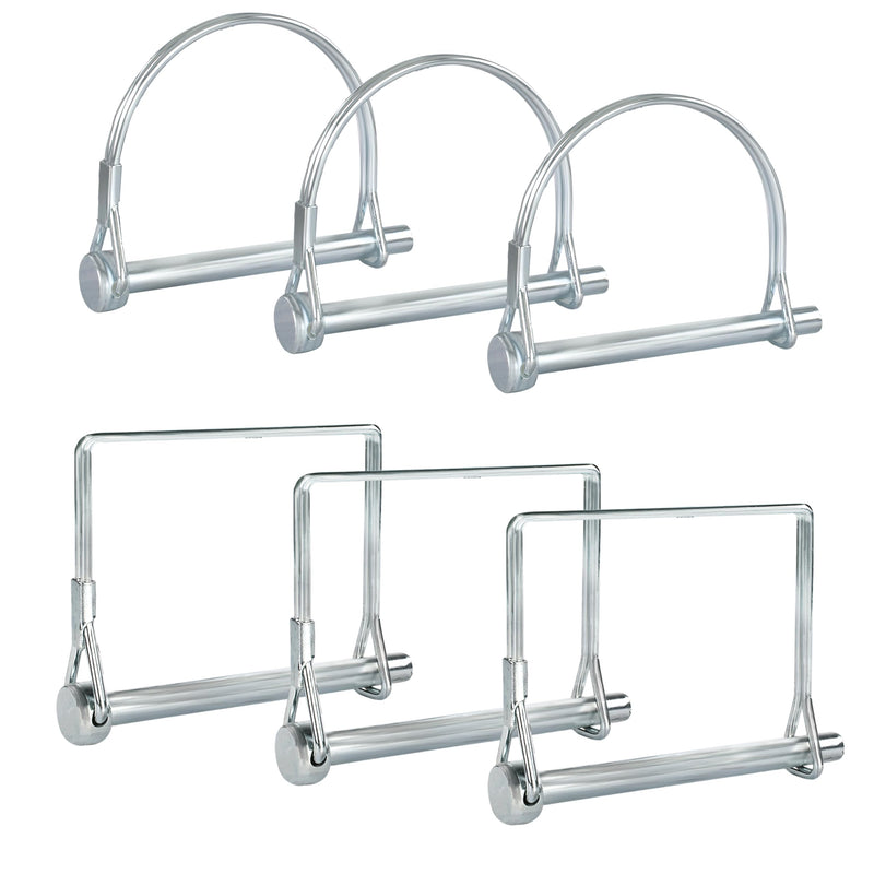 Pack of 06 Trailer Pins – 2-3/4" x 1/4" (L x W) – Featuring PTO Pins, Lock Pins, Trailer Hitch Pins, and Shaft Locking Coupler Pins for Farm Trailers, Towing, Lawn Equipment and Hitches 6