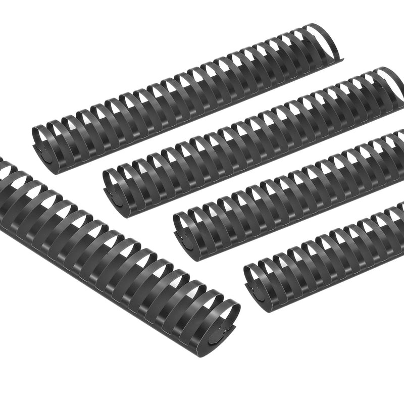 PATIKIL 51mm (2") Plastic Binding Combs, 10 Pcs 21 Rings Comb Binding Spines 450 Sheet Capacity Letter Size for Binding Paper Sheets Notebook Calendar Picture Album, Black 2"