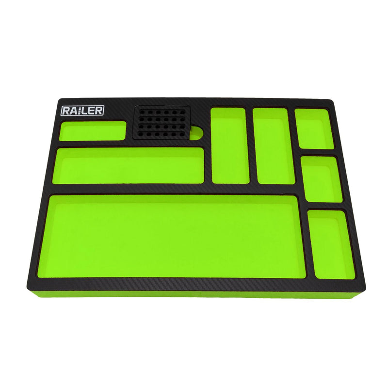Railer EVA Foam Tool Tray – Premium Toolbox Drawer Organizer & Storage with Built-In Bit & Socket Organizer for Tool Box, Garage & Workshop Large w/o Bit Storage Green