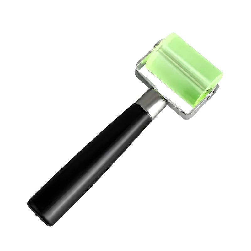 1 PCS Sound Deadening Car Seam Roller, Silicone Car Sound Deadening Application Wheel Roller, Seam Roller Equipped Smooth Handle for Heat Insulation Mat Wallpaper Application (Large Green-1PCS) Large Green-1PCS