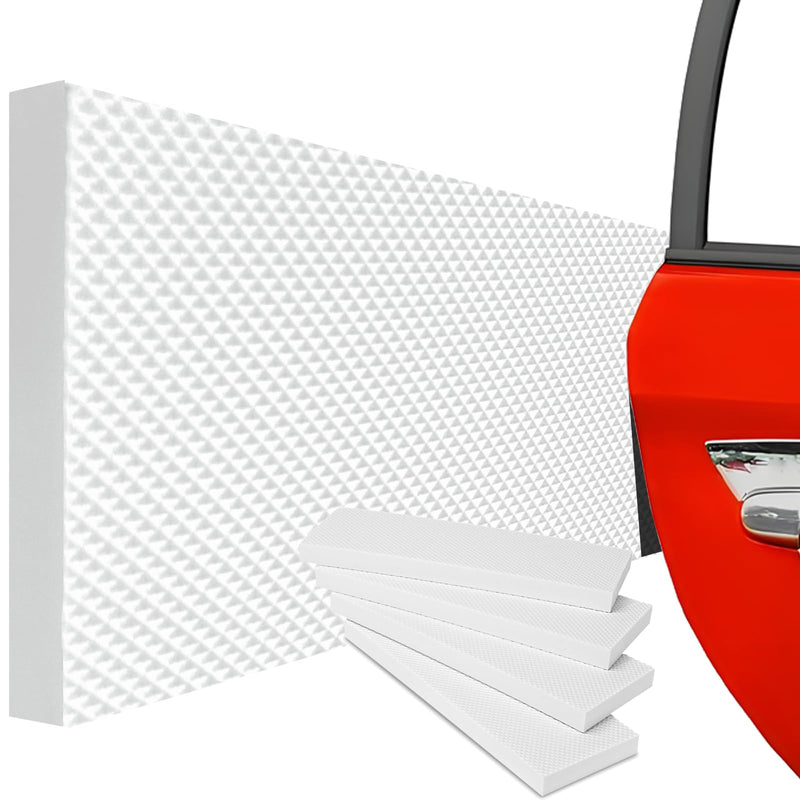Garage Wall Protector, Garage Car Door Protector Bumper Guard for Inflaming Ultra Self Adhesive EVA Foam for Warehouse (White,4 Pack:15.75" x 5.9" x 0.79") White 4 PACK:15-3/4''x5-29/32''x0.79''