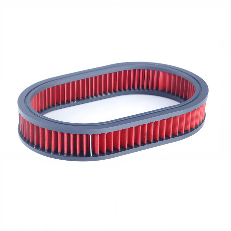 12" X 2" Oval Reusable Washable Air Cleaner Filter Element (RED) RED