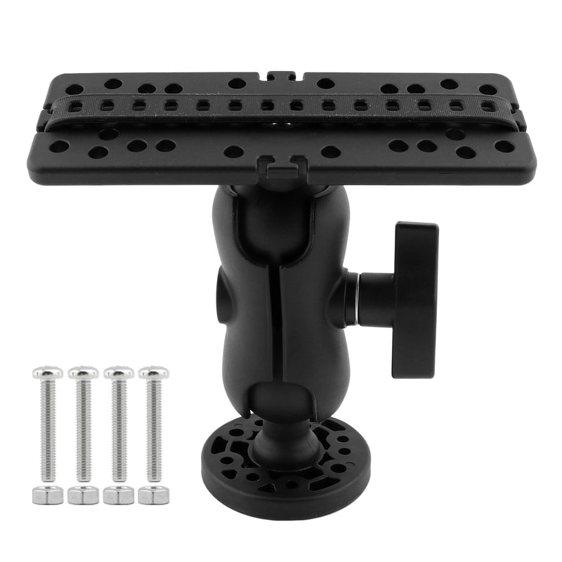 Fish Finder Mount Base, Universal 360 Rotation, Black