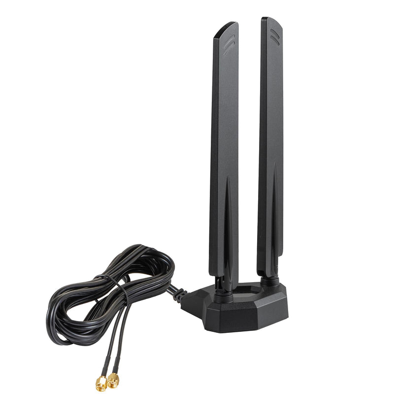 WiFi 6 6E Tri-Band 2.4GHz 5 GHz 6GHz Magnetic Base RP-SMA Antenna Boosts Signal for PC Desktop Computer Bluetooth Card WiFi 6E Card Gaming Motherboard Magnetic Antenna