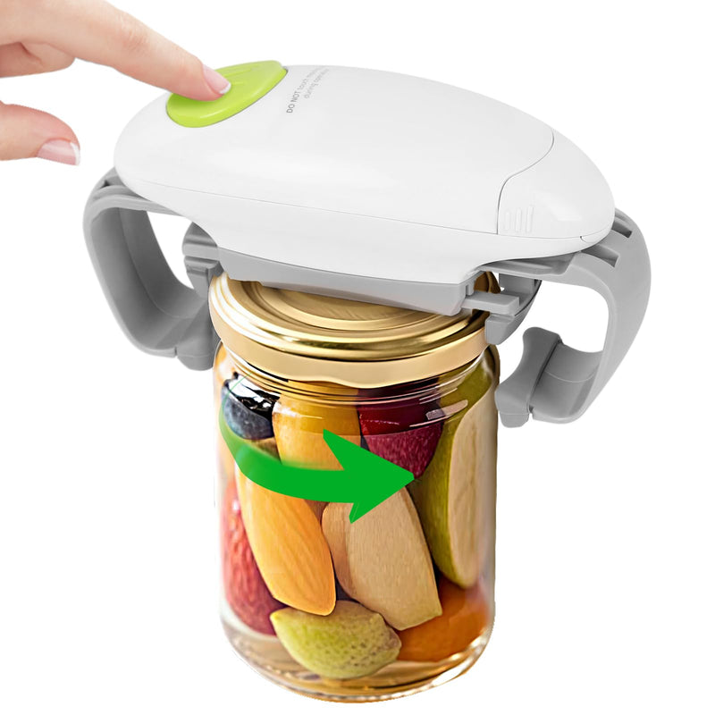 Automatic Jar Opener Suitable for The Elderly With Arthritis And People With Weak Hands， It Can Automatically Open Lids of Most Sizes With One Button， A Kitchen Gadget As A Gift