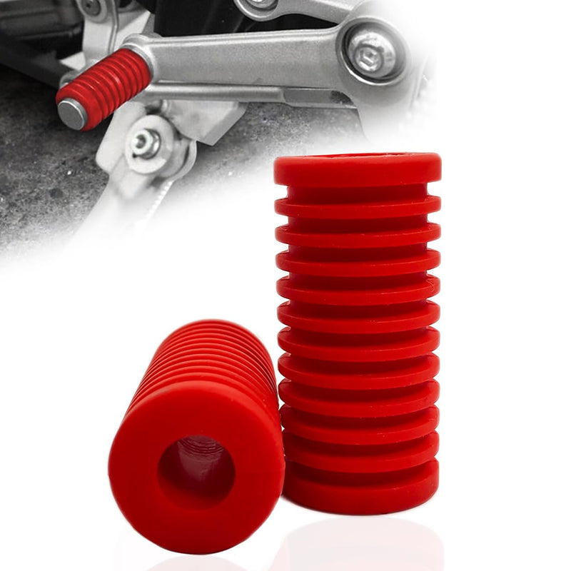 Motorcycle Gear Shifter Lever Cover Universal Rubber Shift Lever Pedal Cover 2PCS Compatible with Suzuki Kawasaki Honda Yamaha Red
