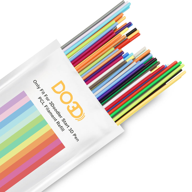 21 Mixed Beautiful Colors 3D Pen PCL Filament Refill, Only Fit for 3Doodler Start 3D Pen, Each Strand 15cm, Each Color 5 Strands, Total 105pcs 1575cm PCL Filament Refill Pack by DO3D Pcl 20 Colors