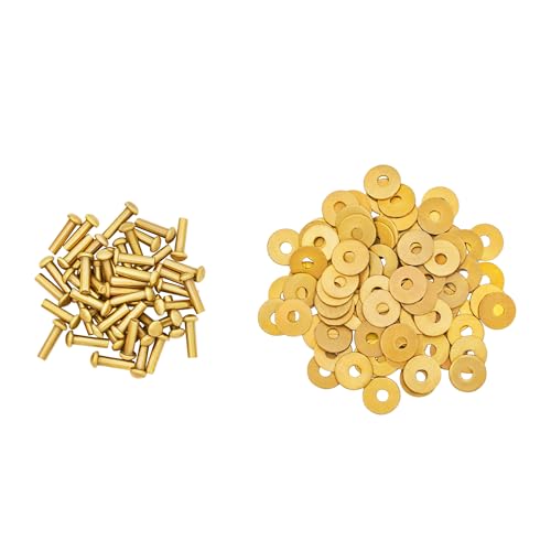 Lord of Battles Mushroom Head Rivets - Heavy Duty Solid Rivets Perfect for Wood, Metal, Leather & DIY Projects, Plate Armour or Helmets Repair (Mushroom Head - Set of 50, 8mm W/2.3mm Thickness)