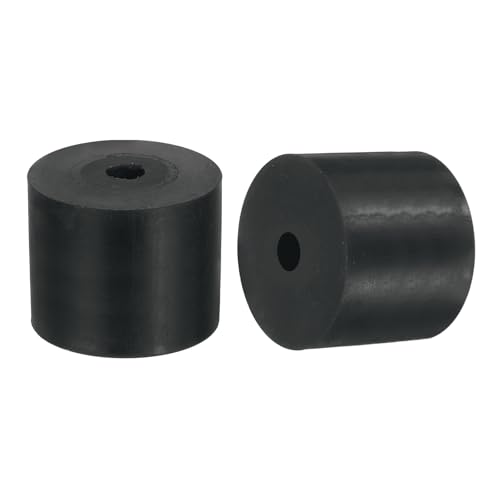 uxcell 2Pcs Thick Rubber Spacer, 2-3/8 Inch OD x 1/2 Inch ID x 2 Inch Thickness Round Rubber Bushings Anti Vibration Flat Spacer Washers for Home Industrial Machinery 2-3/8 Inch OD x 1/2 Inch ID x 2 Inch T