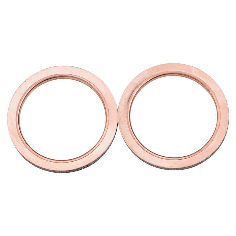 Motorcycle Exhaust Pipe Gasket 2 Pieces Compatible with XV1900 06-16 XV1700 05-06 XV1600 Road Star 99-07 XVS1100 XV1100 Virago 99-11 XVS1300 07-18 XVS95 Bolt V Star 950 XVS95 09-17(55 * 42.5 * 3.5) 55*42.5*3.5
