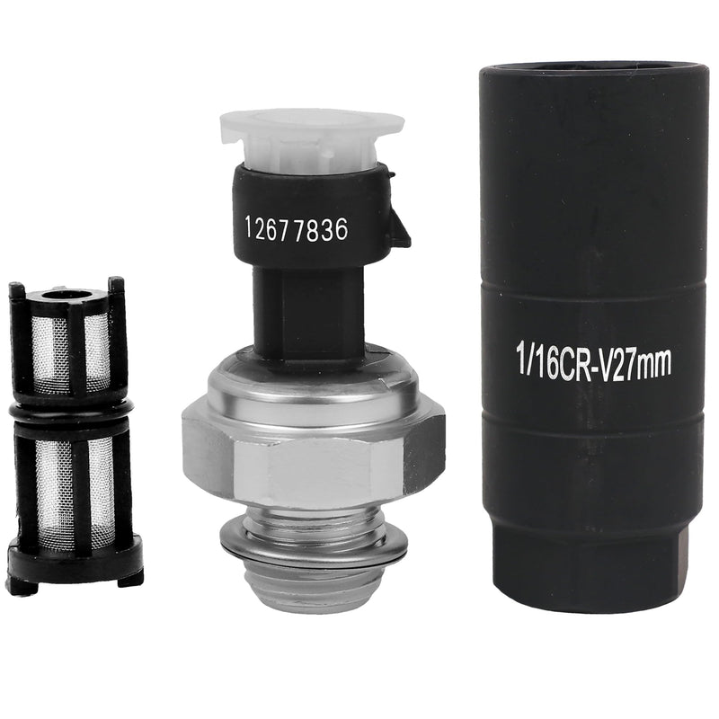 12573107 Oil Pressure Sensor with Socket for Chevy Silverado 1500 2500 3500 Tahoe Suburban Impala Avalanche Express GMC Sierra Yukon Cadillac Escalade CTS 2003 2004 2005 2006 2007 2008 5.3L 6.0L 6.2L 12573107