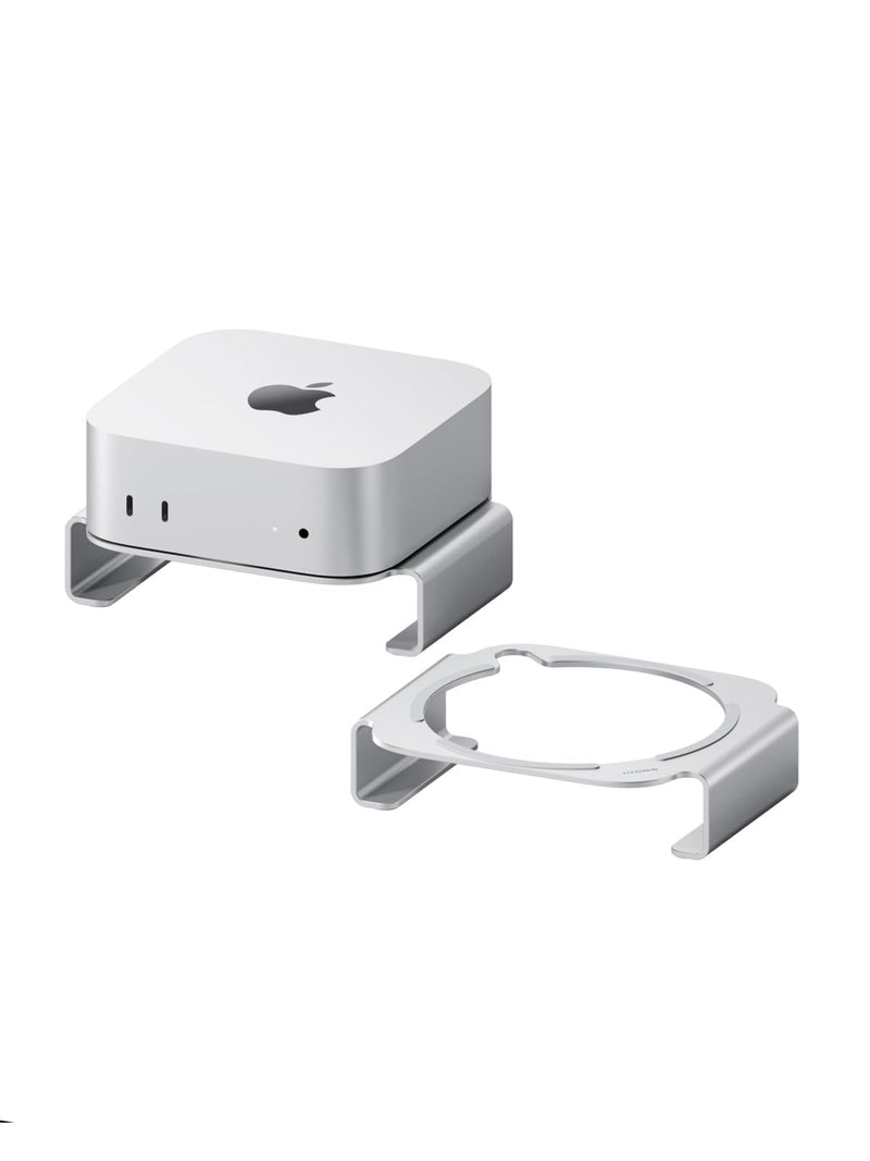 Hagibis Mac Mini M4 Stand Aluminum Alloy Mount for Mac Mini M4/M4 Pro 2024 Ventilation Heat Dissipation Cooling Desktop Holder Accessories (MMS03) MMS03