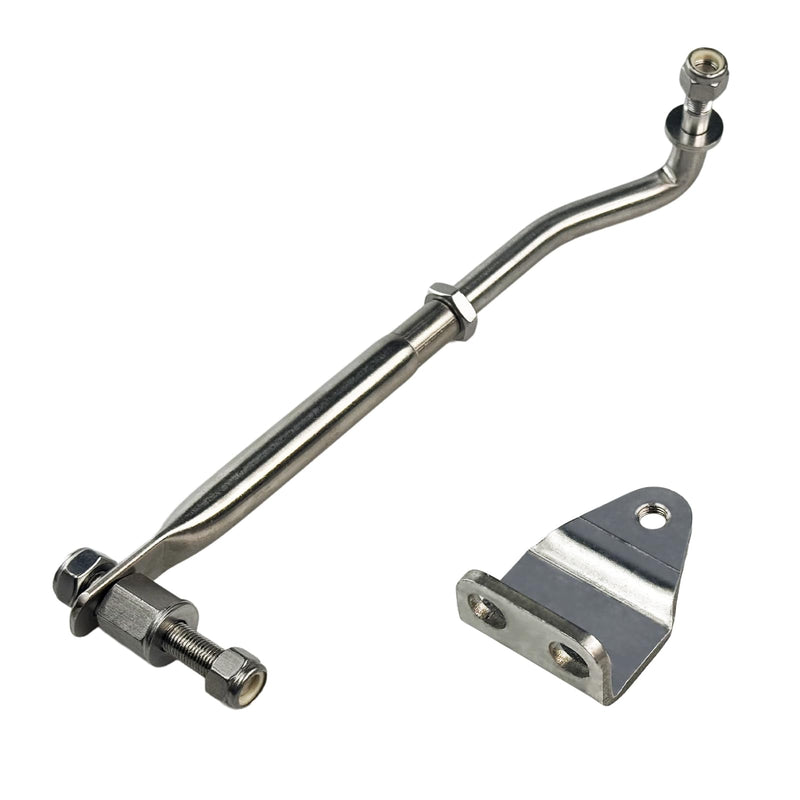 Outboard Motor Steering Link, Universal Boat Engine Stainless Steel Steering Link Rod with Fixing Bracket, 265-315mm Adjustable Outboard Steering Arm for15HP to 200HP Outboard Engine