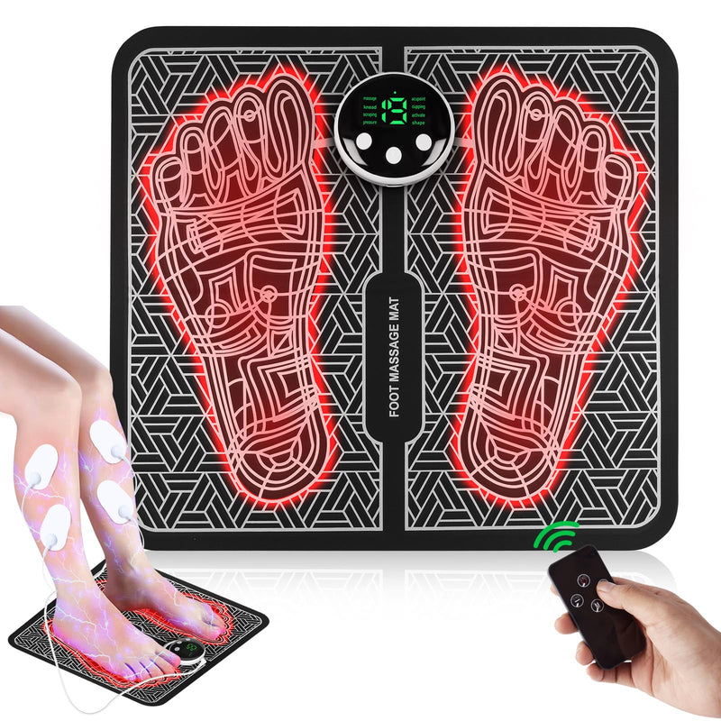 Phixnozar TENS & PMS, Transcutaneous Electronic Nerve Stimulator, EMS Foot Massager Mat for Muscle Relaxation,Back & Leg Foot Massage XL
