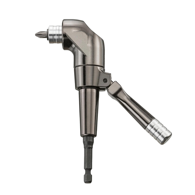 KESI Tool 1/4" Dr Impact Right Angle Drill Attachment, Right Angle Drill, 360° Rotating Head, 90° Adjustable Handle, Quick-Release Mechanism, Compatible with Impact Drivers & Manual Tools 1/4" Drive