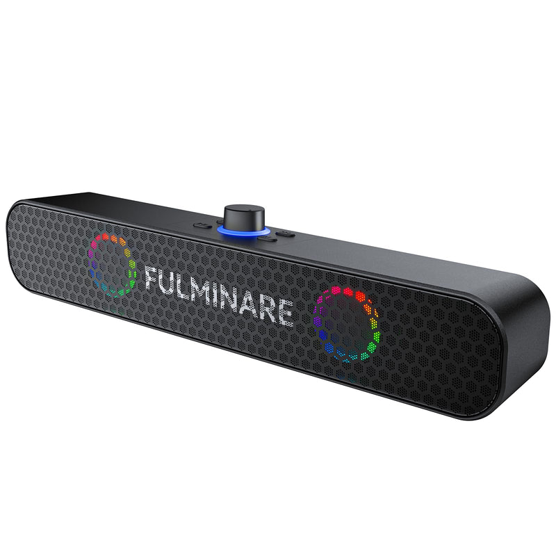 FULMINARE Bluetooth Speaker with 26W HD Sound, Portable Speaker Up to 30H Playtime, AUX&TF-Card&USB Input, LED Lights, Speakers Bluetooth 5.3 Wireless for Home/Party/Outdoor, (Black) Black