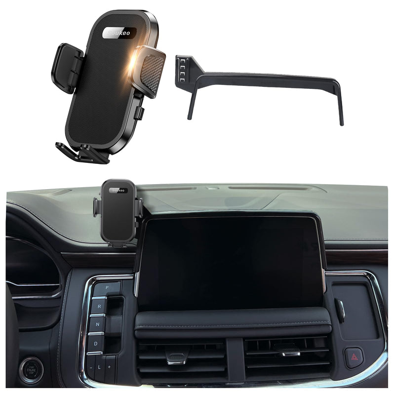 Upgraded Car Phone Holder Fits for Chevrolet Suburban 2021-2024/Chevy Tahoe 2021-2024 Auto Accessories(Only fit for 10.2-Inch Screen),Cradles Adjustable Cell Phone Mount for 4-7 in Phones