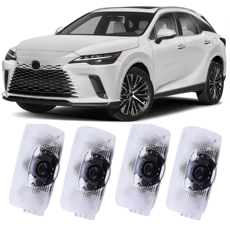 Car Door Light Logo Projector Compatible with LS ES is LX RX GS GX RC UX Accessories, 4PCS Non-Fading LED Puddle Light Upgraded Super Bright Ghost Shadow Light for L-eex-us