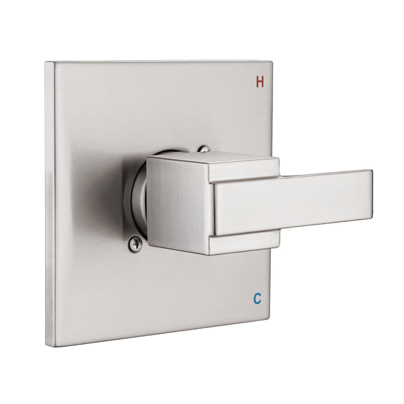 Shower Trim Kit Compatible with Delta 13/14 Series, Shower Cover Plate with Handle, Shower Cover with Handle (Valve& Catridge Not Inclued)- Brushed Nickel