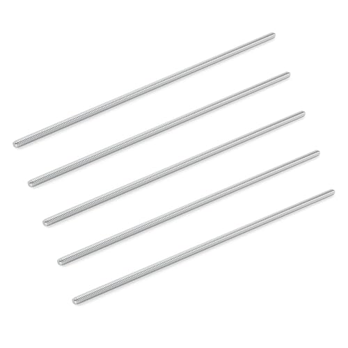 TAISHER 5PCS 304 Stainless Steel Fully Threaded Rod，1/4"-20 Long Threaded Screw 12" Length Right Hand Threads 1/4"-20 5