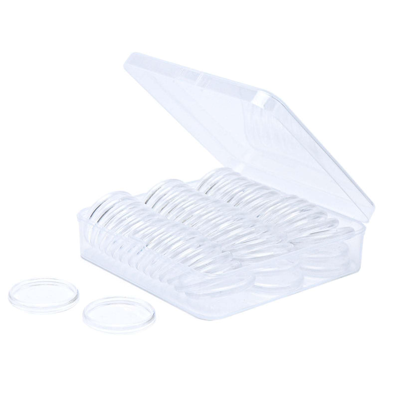 NatSumeBisics 50 Expansion Discs Notebooks Planner Disc, Clear DiscBound Discs with Box Holder 1.5" Mushroom Rings DIY Notebook Binding System Accessories (1.5“) 1.5“ Discs