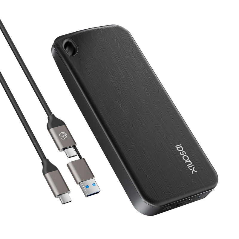 iDsonix Portable SSD 256GB External Hard Drive, USB 3.2 GEN 2 up to 1000MB/s External Solid State Drive with 2 in 1 USB C Cable Compatible with Xbox, PS5, Mac, PC, Laptop, Camera, i10PRO