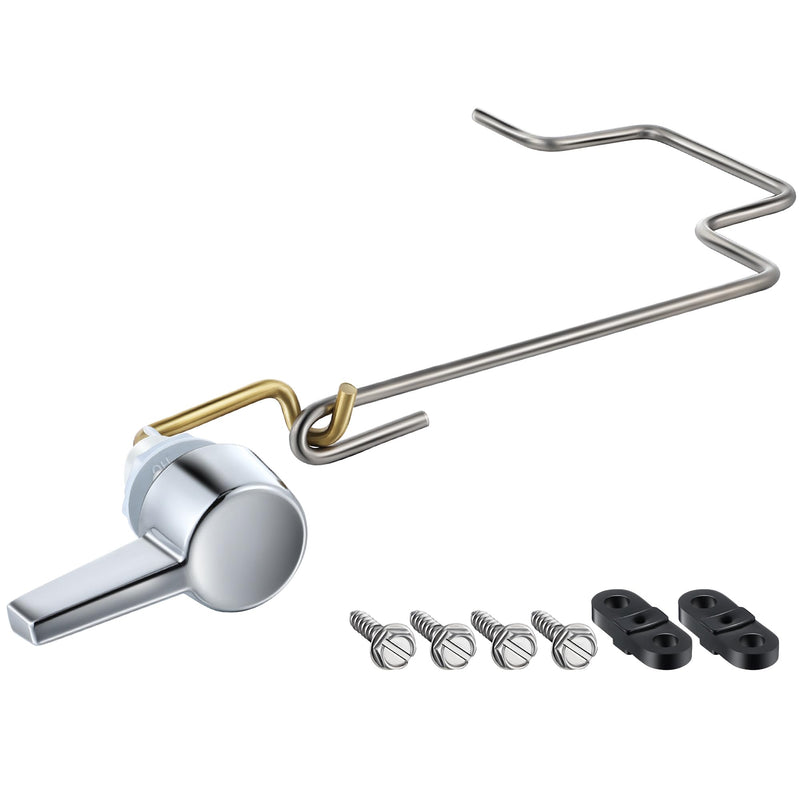 Dreyoo Pressure Assist Toilet Lever Compatible with 738254-0020A, Hand Trip Lever Compatible with American Standard Pressure Assisted 4086 Toilet Tank, Polished Chrome(Left Hand) 1 Left Hand