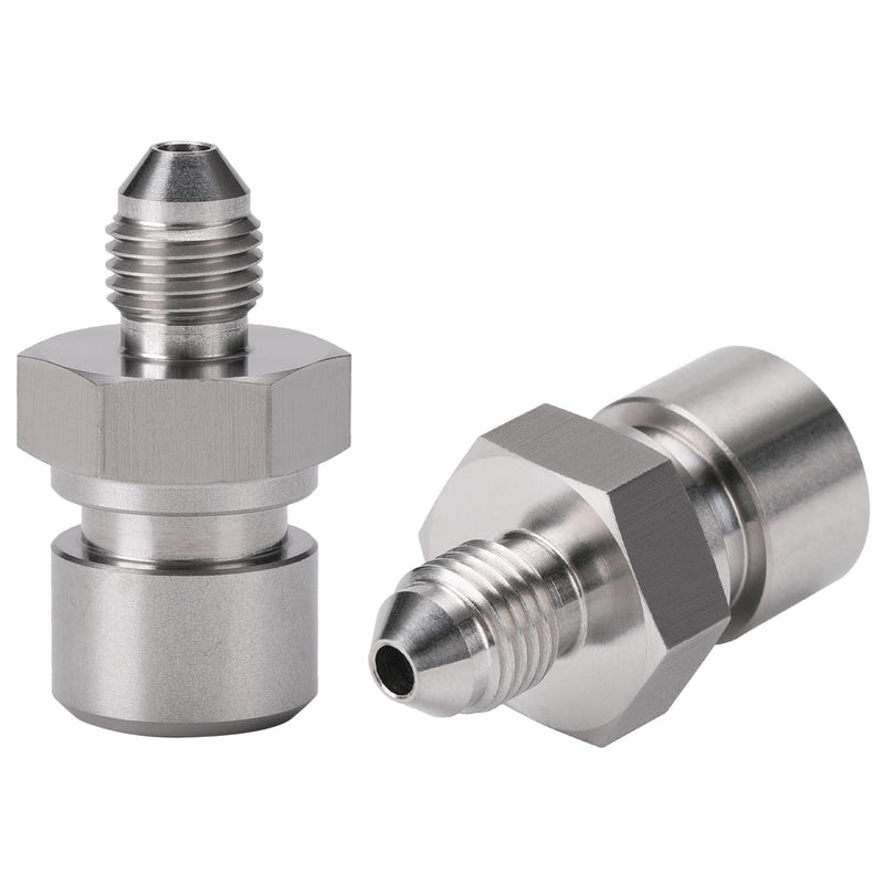 3AN Male to 3/8-24 3/16" Inverted Flare Female Brake Line Adapter Fitting Stainless Steel 2PCS 3AN to 3/8-24 - 2PCS
