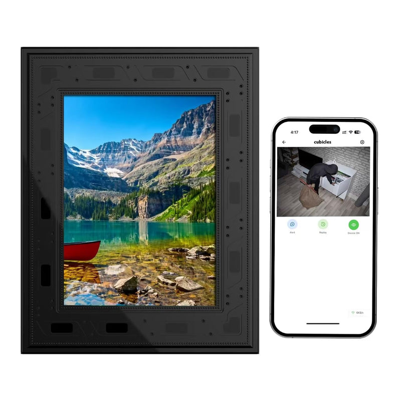 Picture Frame Camera, Security Camera WiFi 1080P, 365 Days Standby PIR Motion Detection HD Night Nision Real Time View Live Surveillance Wireless Mini Nanny Video Cam